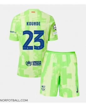 Billige Fotballdrakt Barcelona Jules Kounde #23 Replika Tredjedraktsett Barn 2024-25 Kortermet (med bukser)